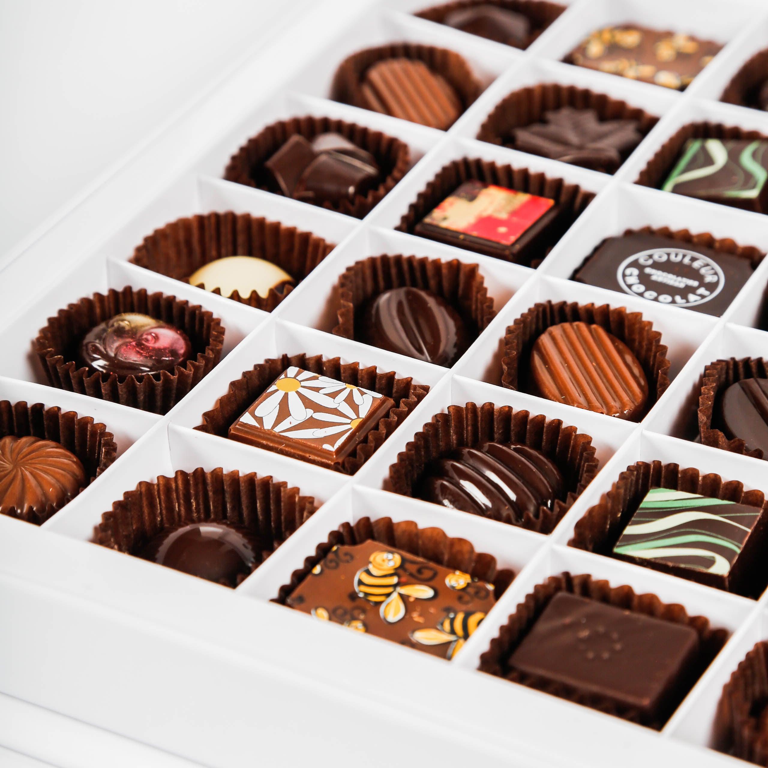 Coffret 36 morceaux de chocolats