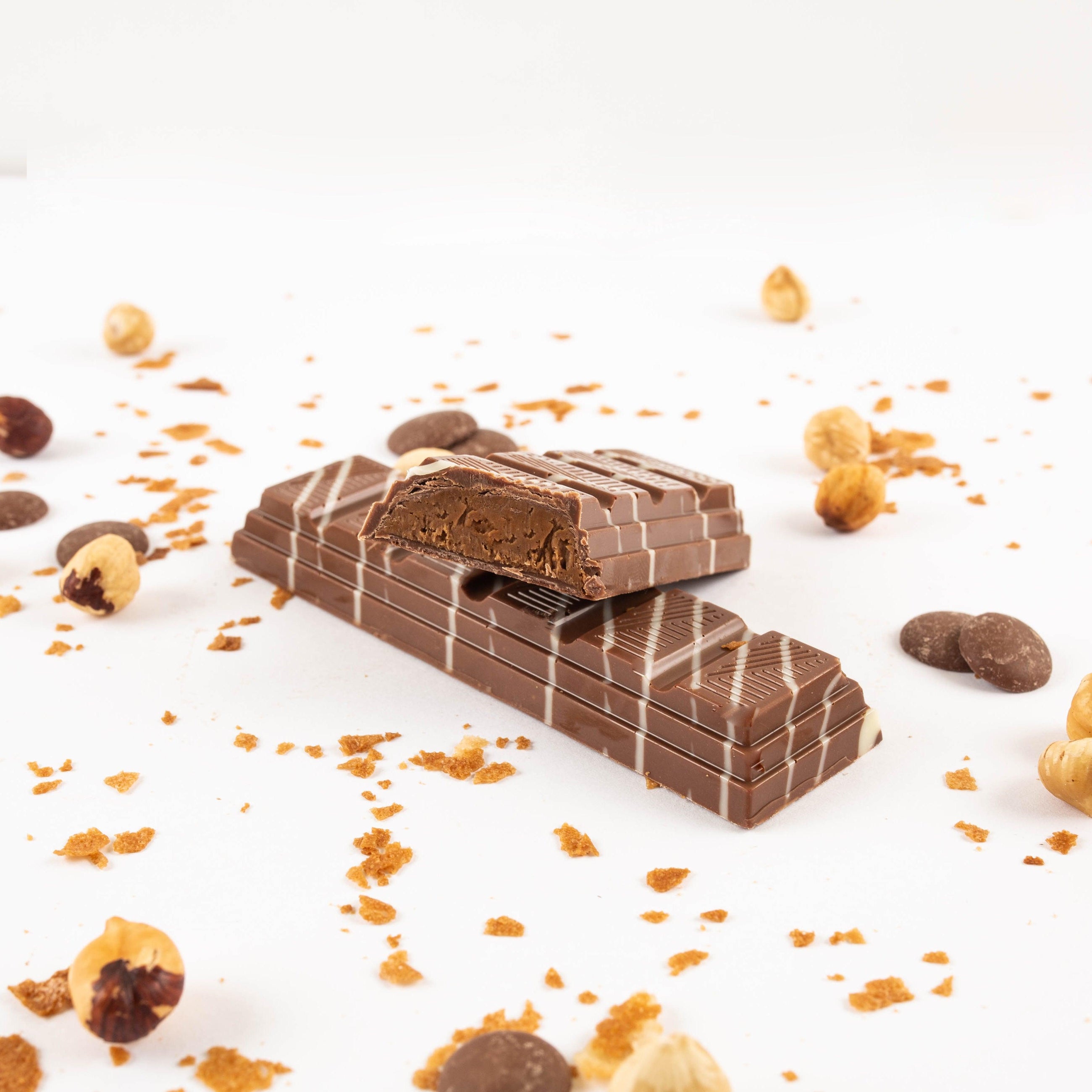 Barre au praliné noisette croustillant