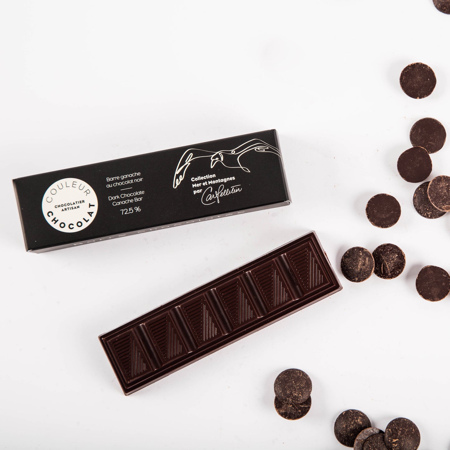 Barre ganache au chocolat noir 72,5 %