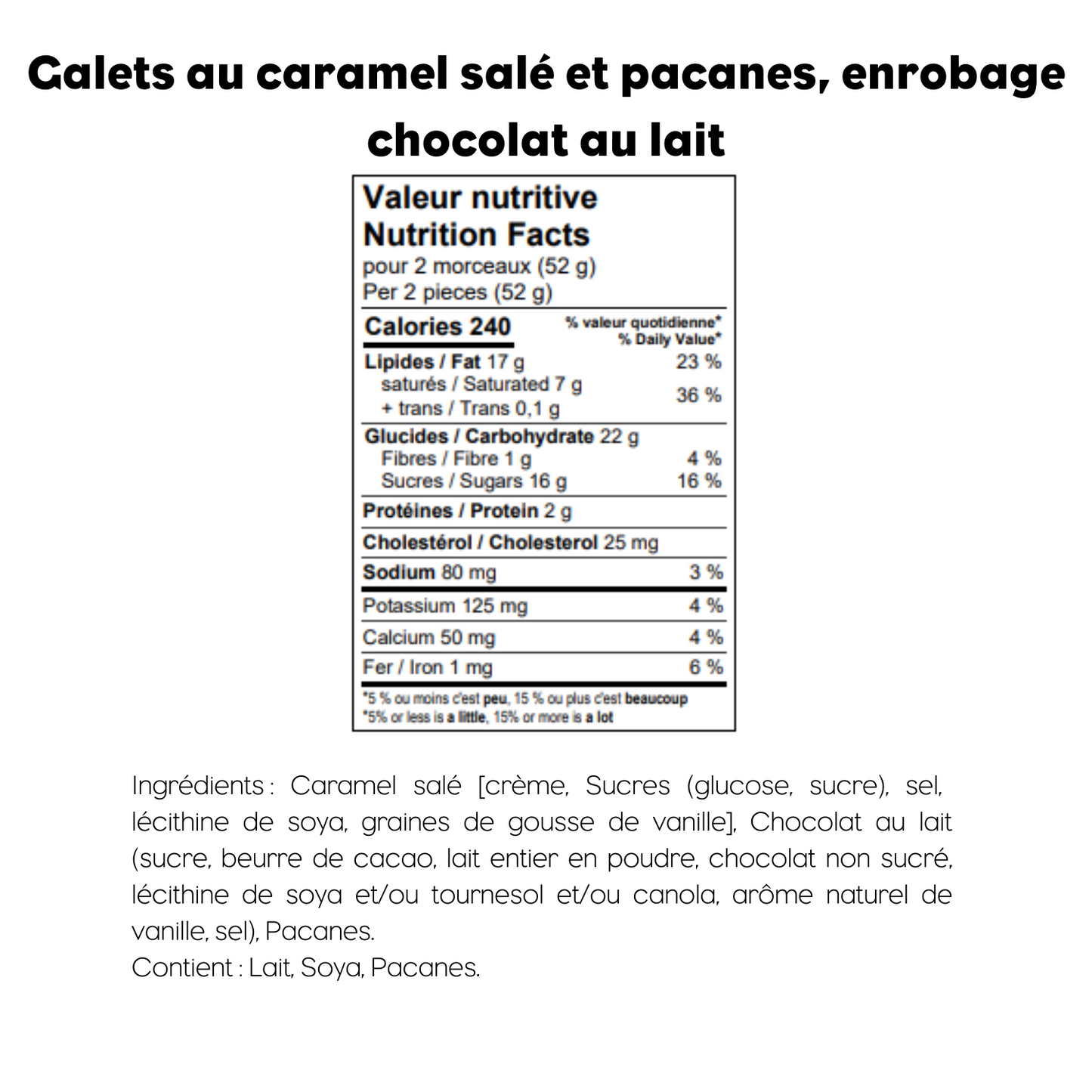 Galets au caramel salé et pacanes grillées