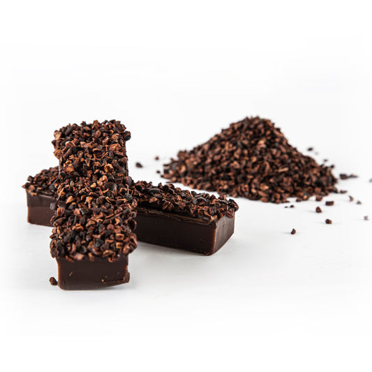 Barre grué de cacao, caramel et chocolat