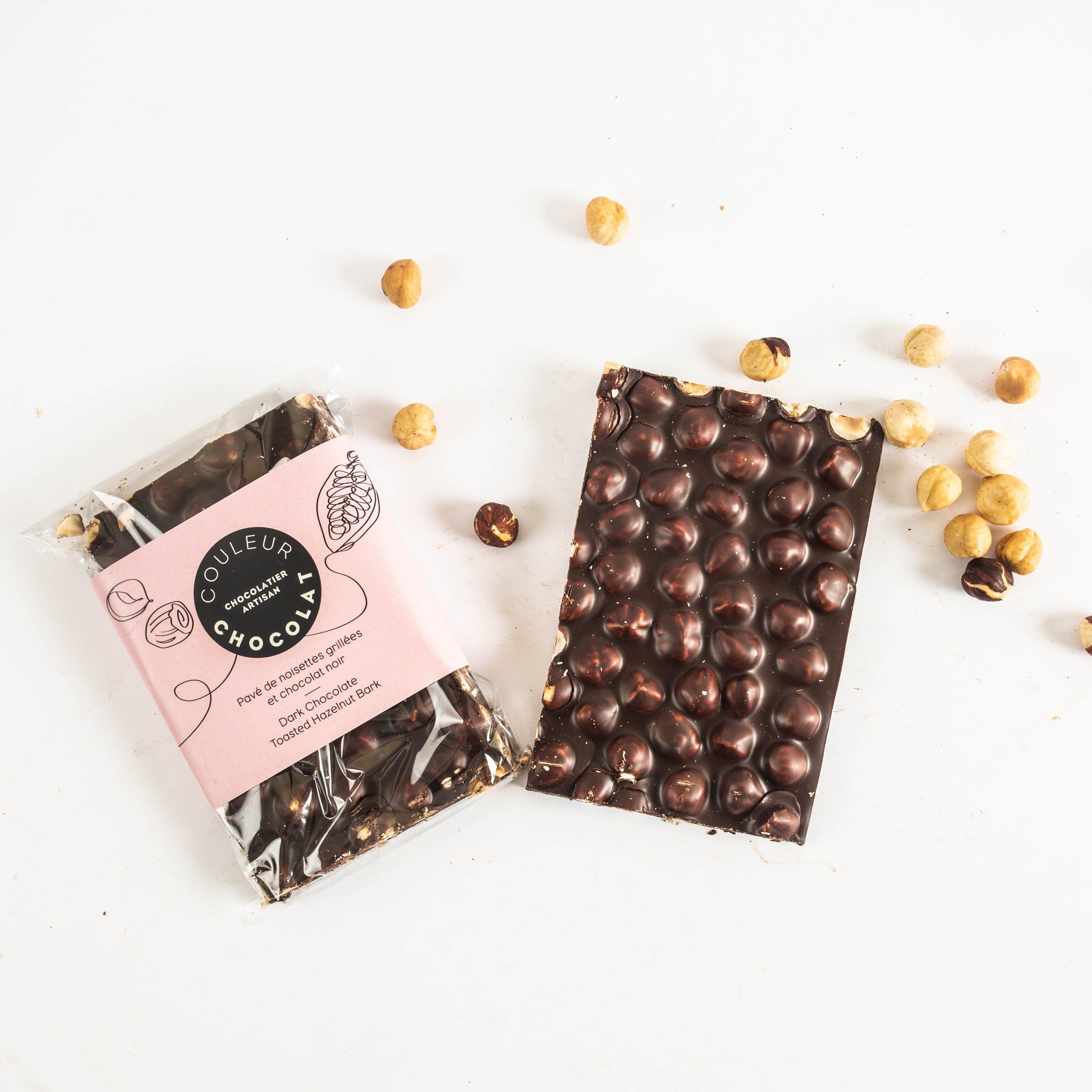 Grilled hazelnuts and chocolate pave