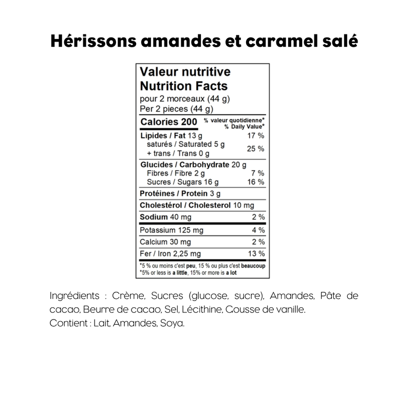 Hérissons amandes et caramel