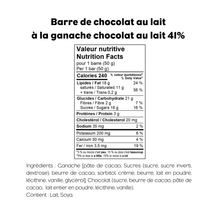 Barre ganache chocolat au lait 41%