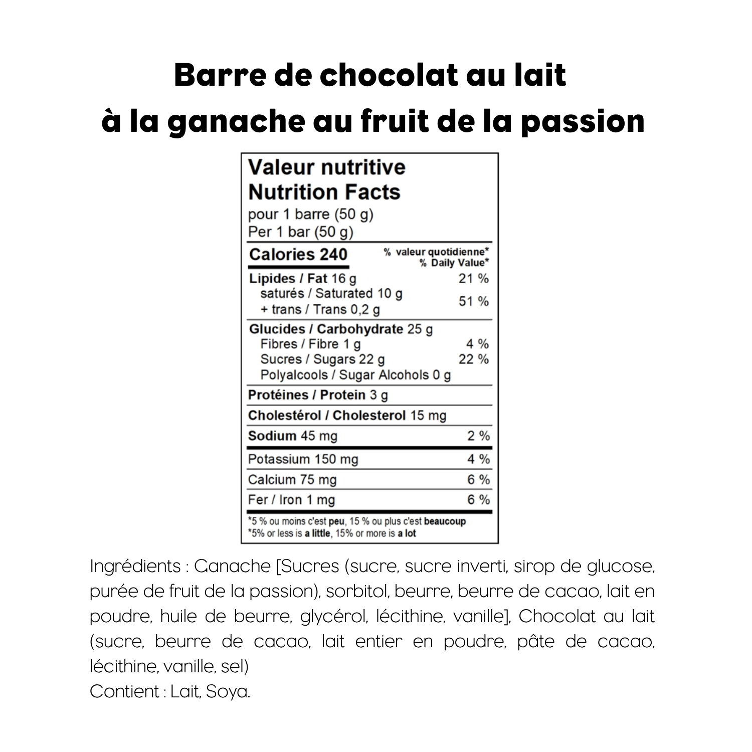Barre au fruit de la passion