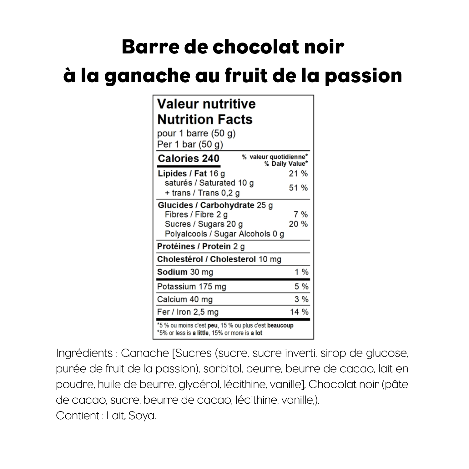 Barre au fruit de la passion