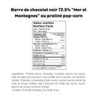 Barre au praliné pop-corn croustillant