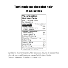 Tartinade au chocolat et noisettes