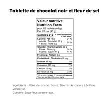 Tablette chocolat noir et fleur de sel