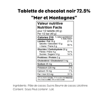 Tablette de chocolat noir 72,5 %