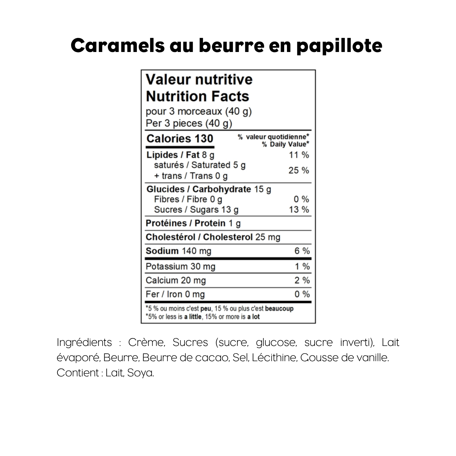 Caramels au beurre en papillote