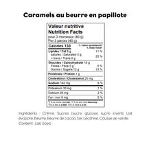 Caramels au beurre en papillote