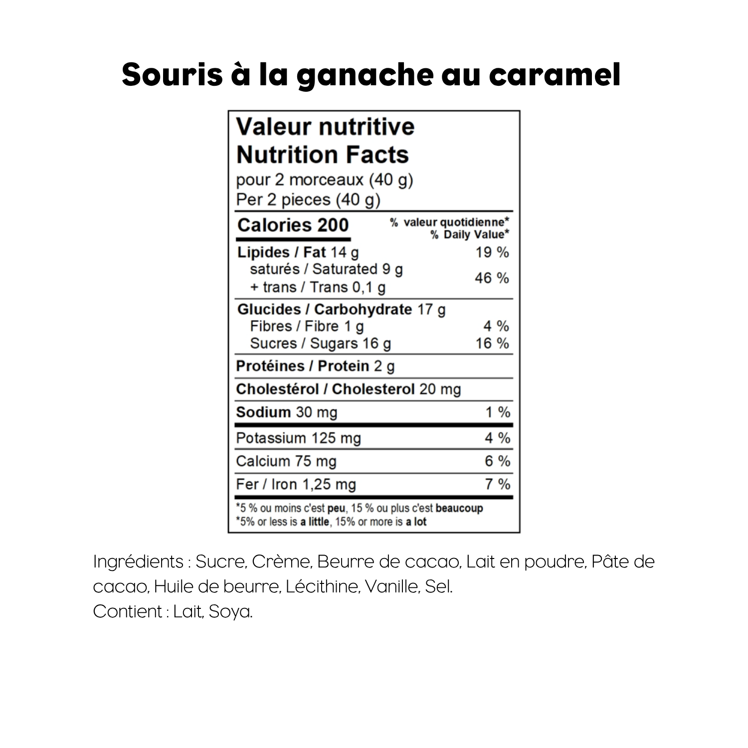 Souris à la ganache au caramel