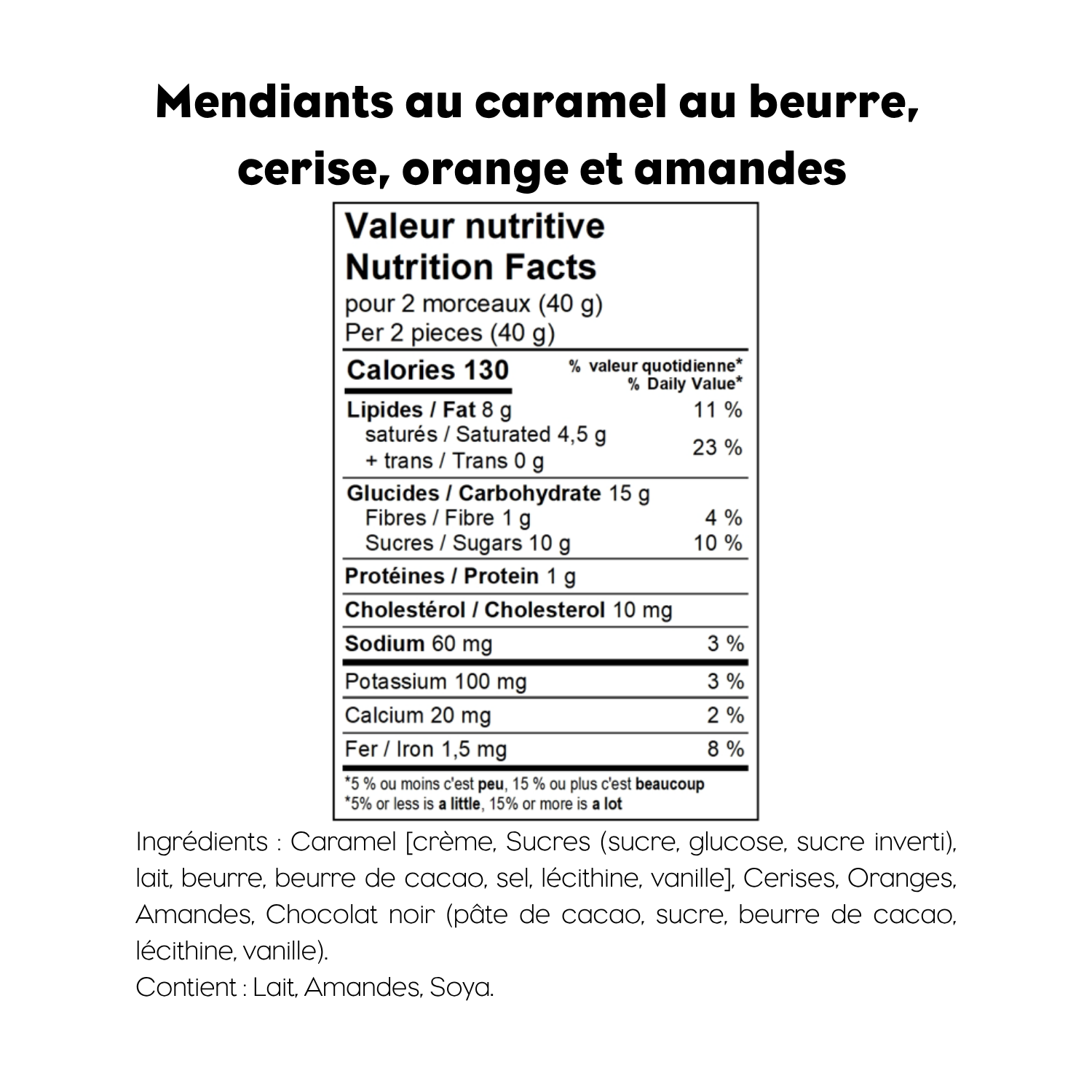 Mendiants caramel et cie