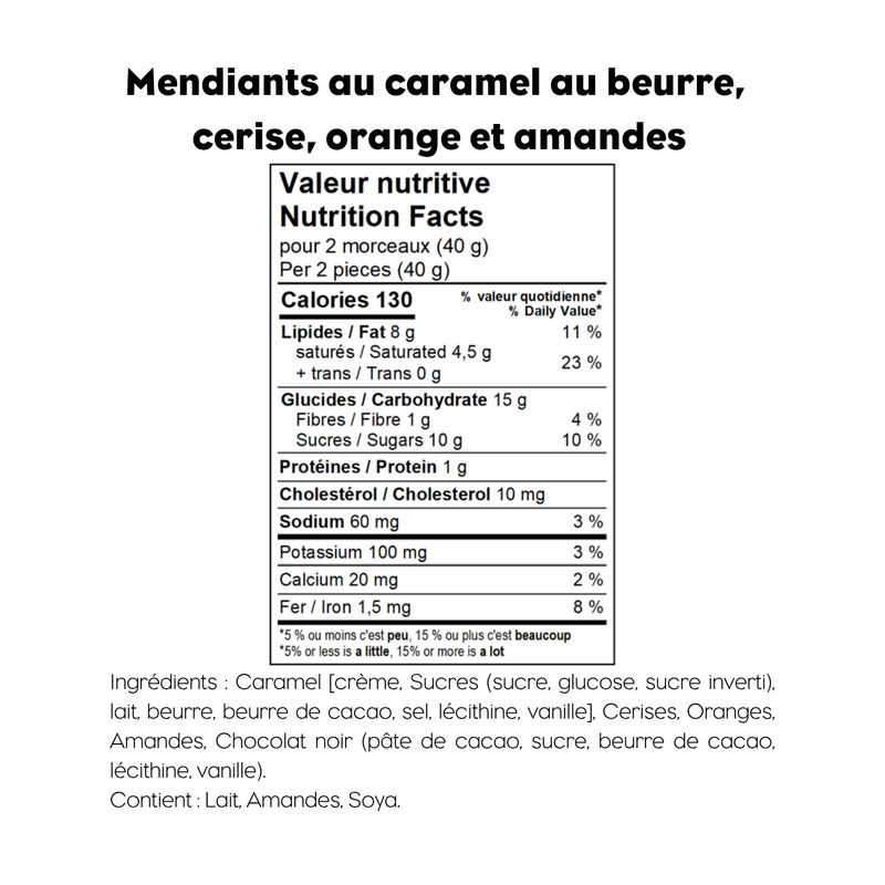 Mendiants caramel et cie