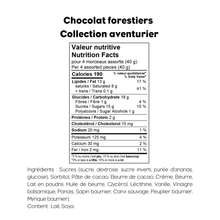 Chocolats forestiers, collection aventurier