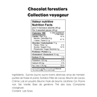 Chocolats forestiers, collection voyageur
