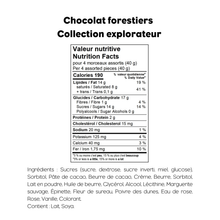 Chocolats forestiers, collection explorateur