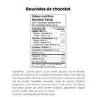 Boîtes de bouchées de chocolat