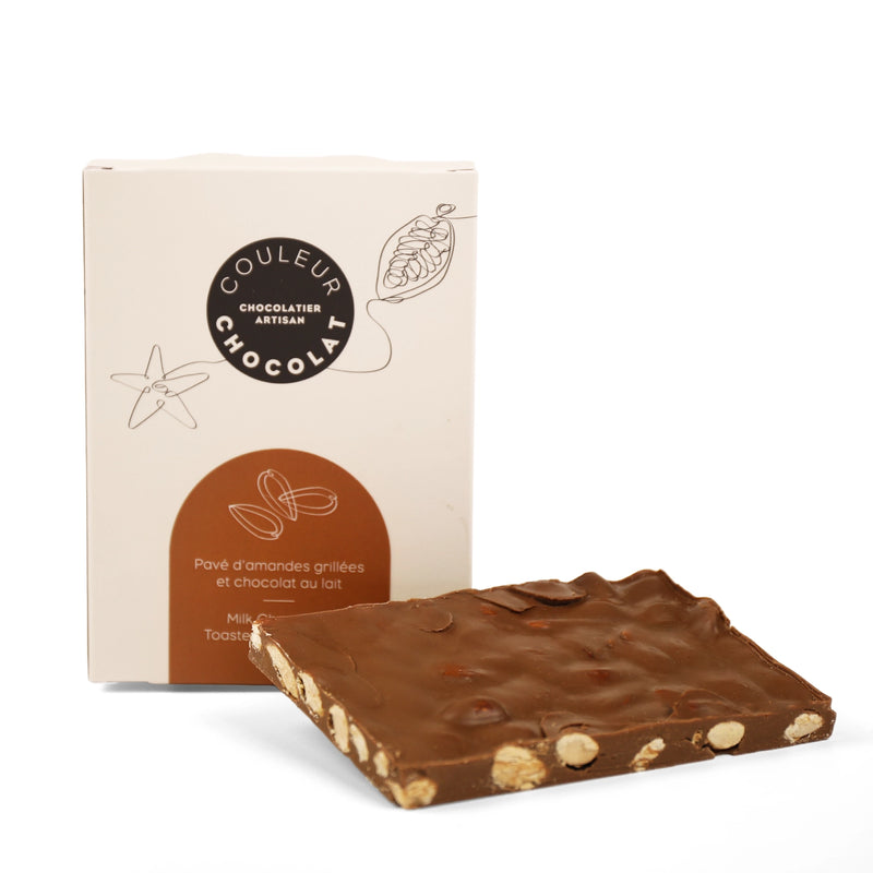 Pavé d'amandes grillées et chocolat