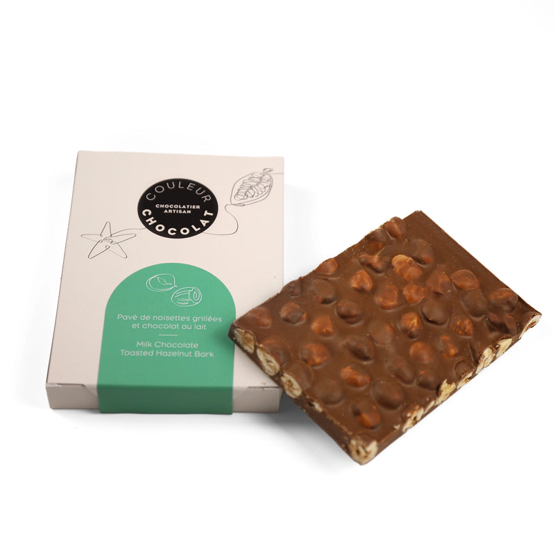 Pavé de noisettes grillées et chocolat