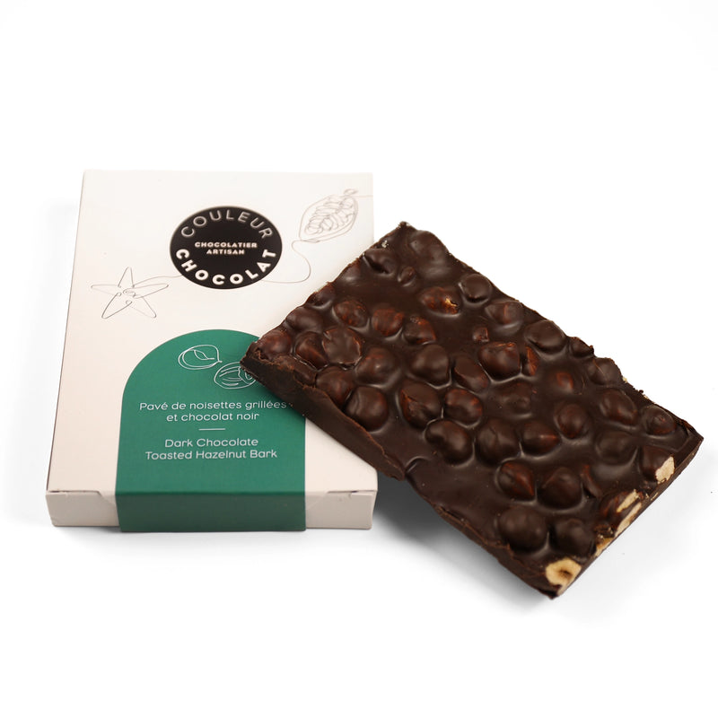 Pavé de noisettes grillées et chocolat