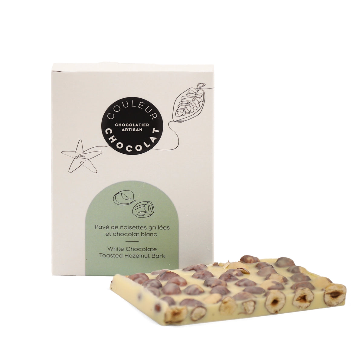 Pavé de noisettes grillées et chocolat