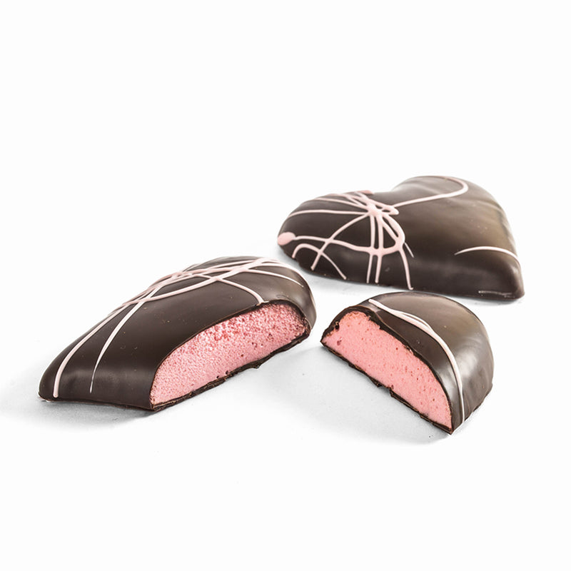 Coeur à la guimauve à la framboise