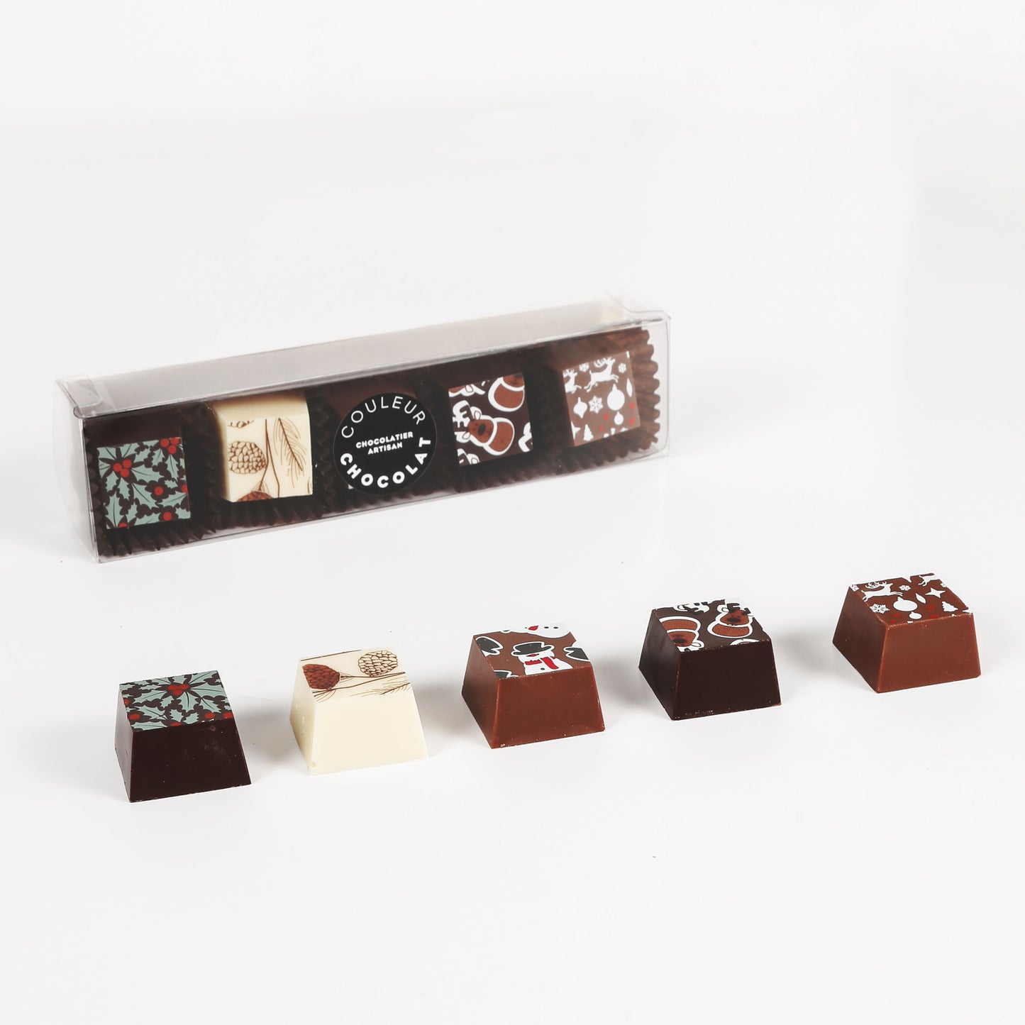 5 pieces of Christmas chocolate