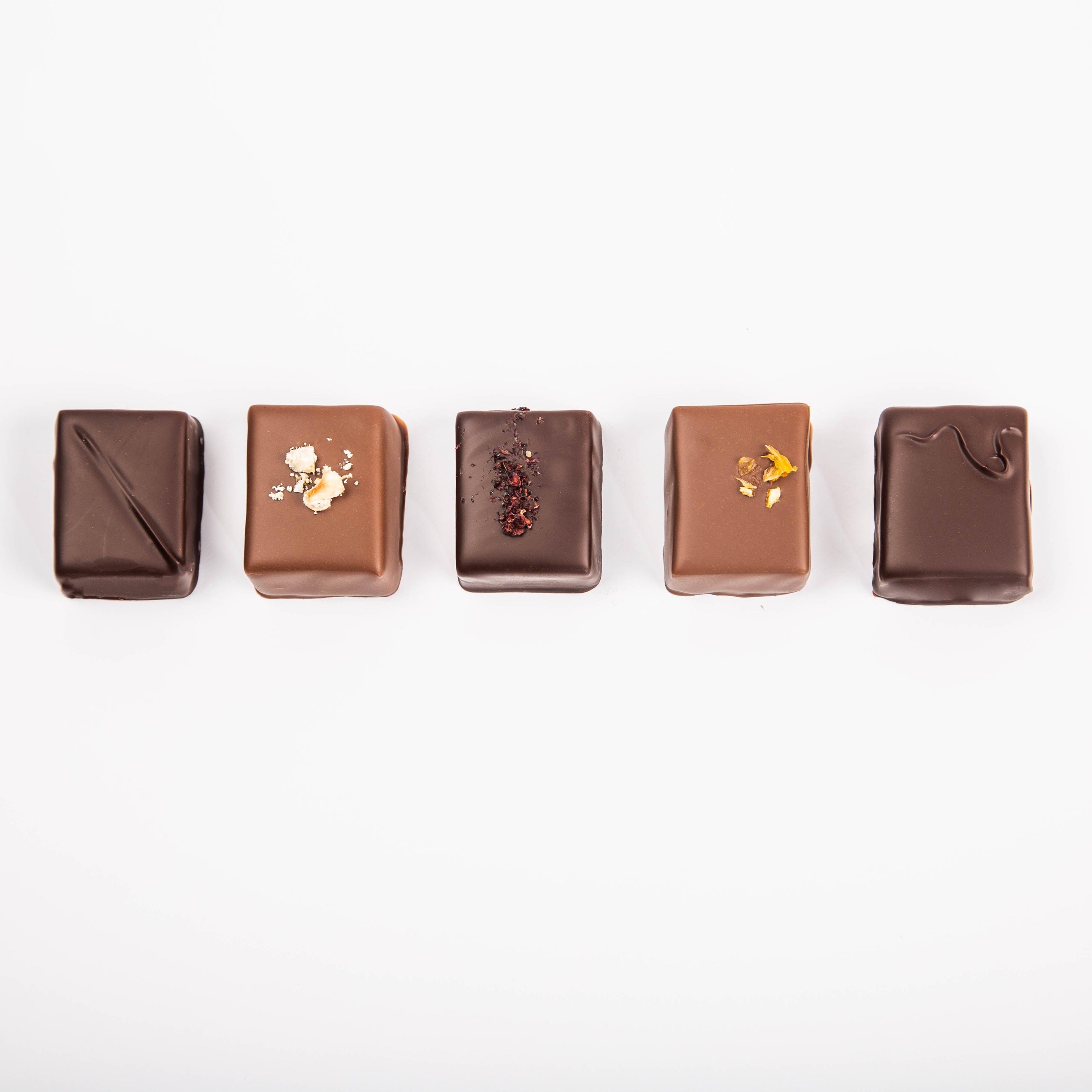 5 morceaux de caramel de Noël