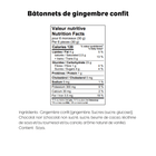 Bâtonnets de gingembre confit