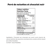 Pavé de noisettes grillées et chocolat