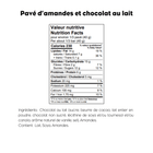 Pavé d'amandes grillées et chocolat