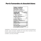 Pavé d'amandes grillées et chocolat