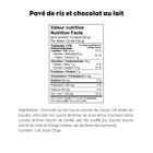 Pavé de riz et chocolat