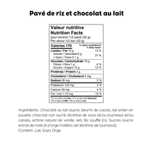 Pavé de riz et chocolat