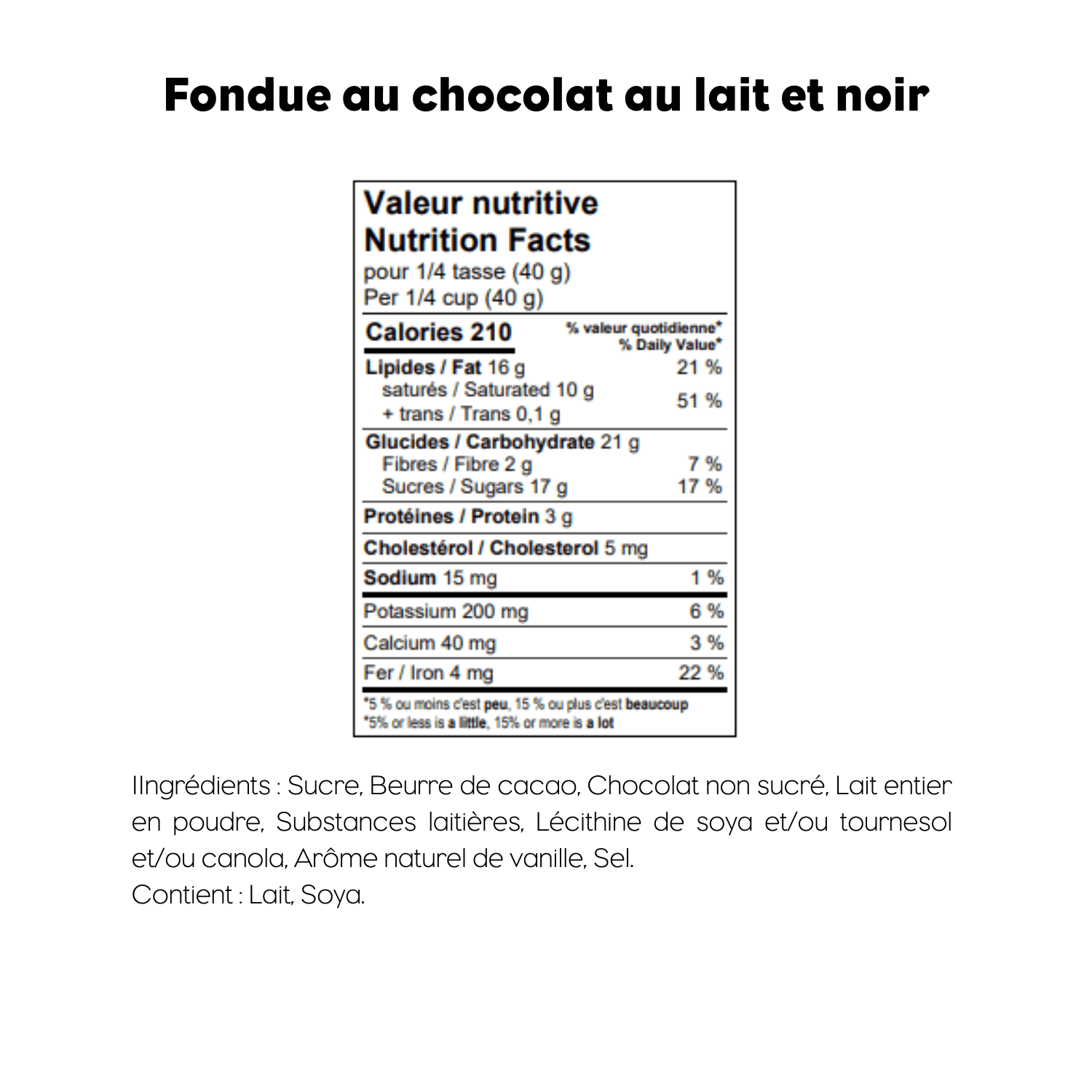 Chocolate fondue