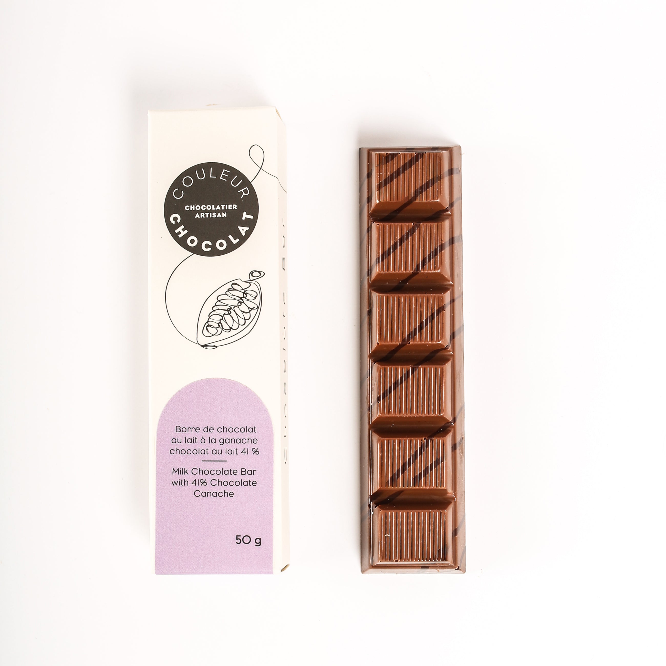 Alunga 41% milk chocolate ganache bar