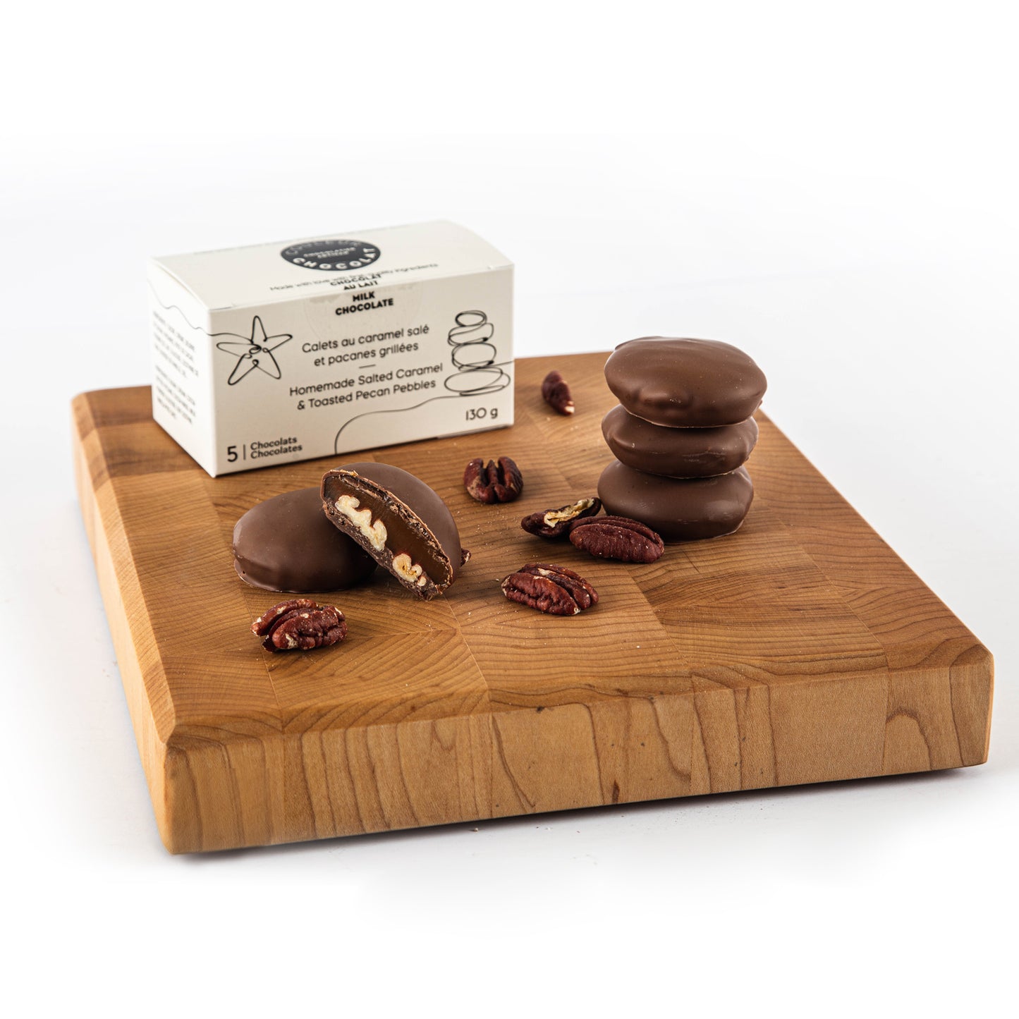 Salted caramel pecans and toasted pecans