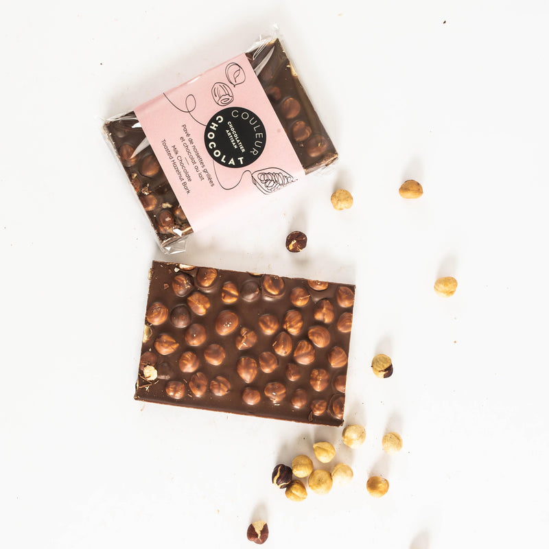 Pavé de noisettes grillées et chocolat