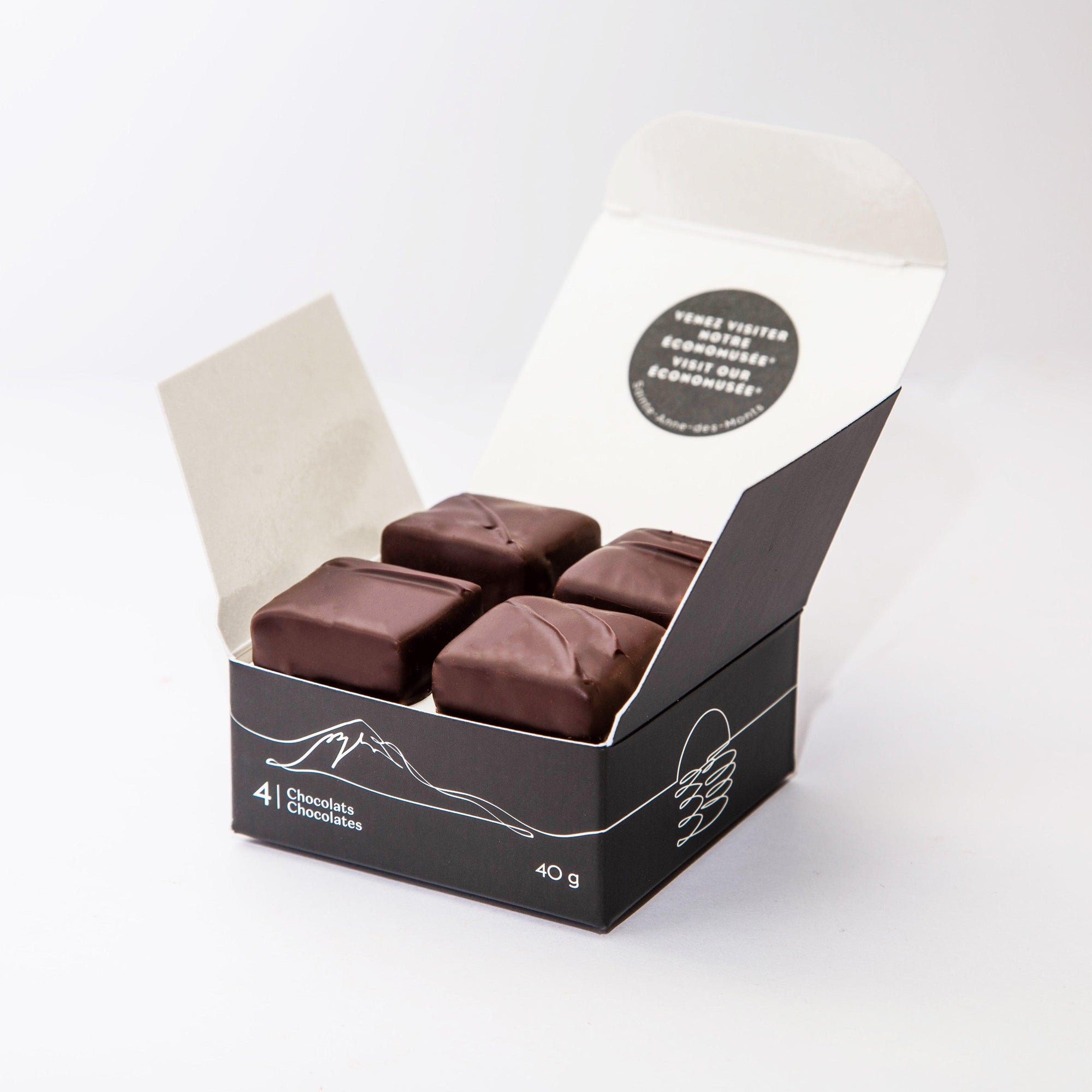 Boite de 4 morceaux de chocolats