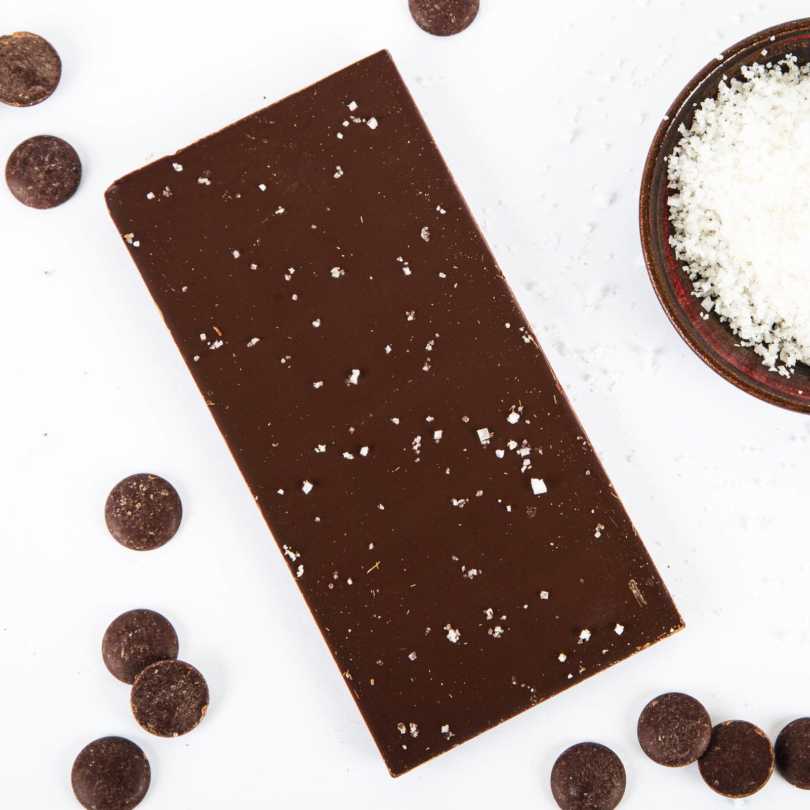 Dark chocolate and fleur de sel bar